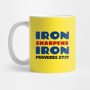 Iron Sharpens Iron | Bible Verse Typography Mug